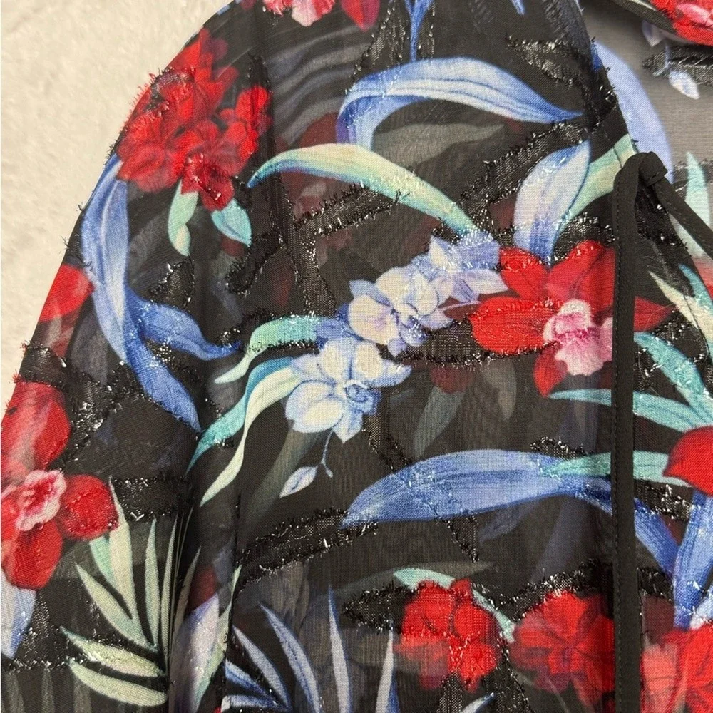 Tommy Bahama Womens Midnight Orchid Swim Cover‎ Up Vacation Resort Beach Cruise